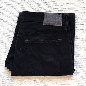 Men's Lands End Black Jeans 33x30. NWOT
